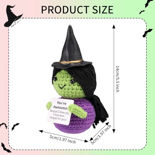 Crochet Witch Doll - 5.5 Inch Wool Hat