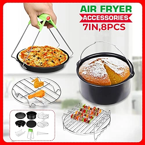 Toasted barrels + Pizza pan + Partition + Skewer Rack + Toasting/ Warming Rack + Muffin Cups + Large insulation pad + Lift plate clamp + Stick for skewers - Silicone Stainless Steel Carbon Steel 8 Pcs