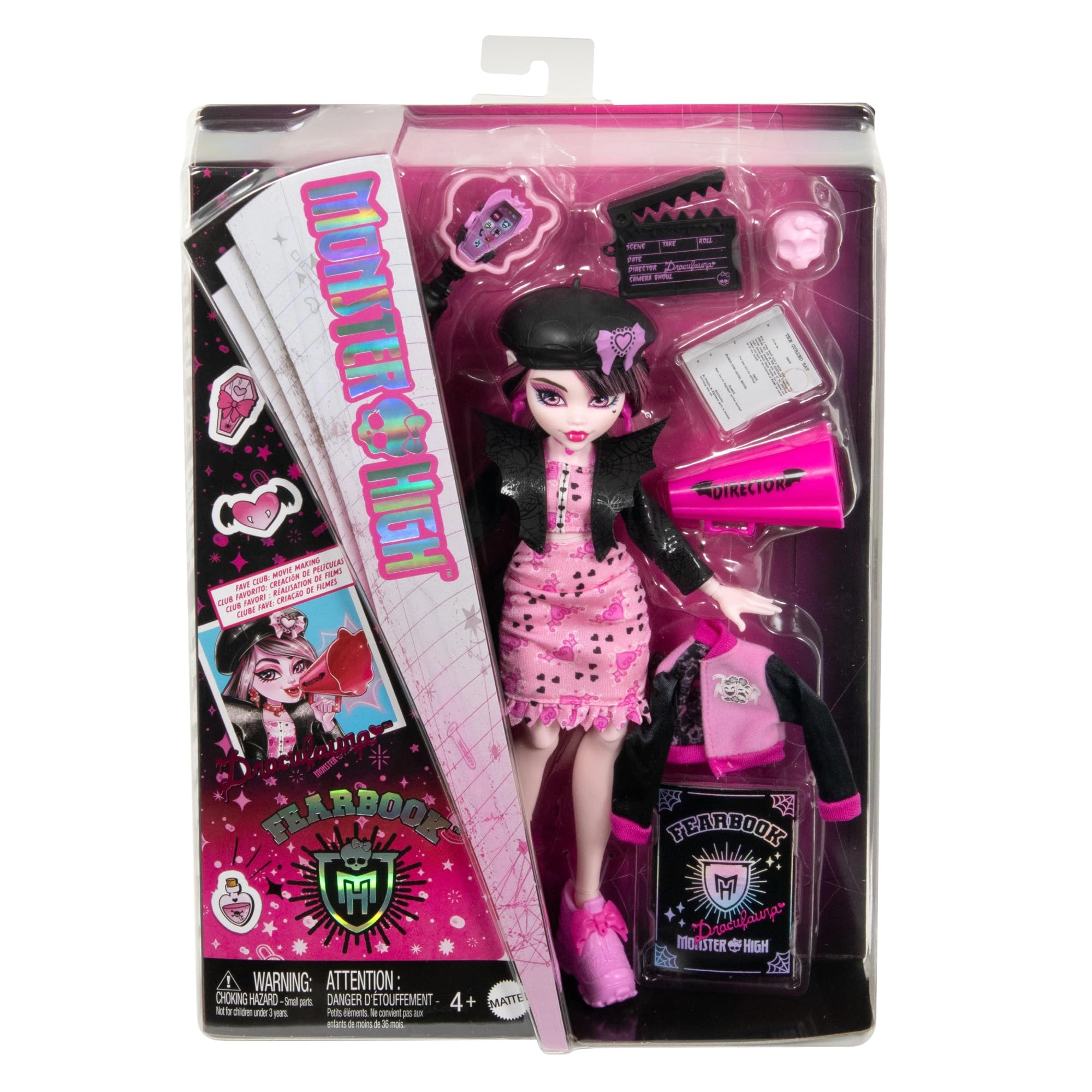 Draculaura Doll - Fearbook Movie Club Accessories Set Ages 4+