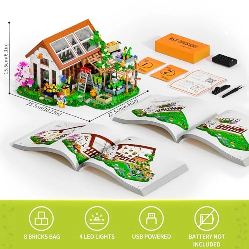 Botanical-Garden Greenhouse (F9059) - Farm Flower House Collection