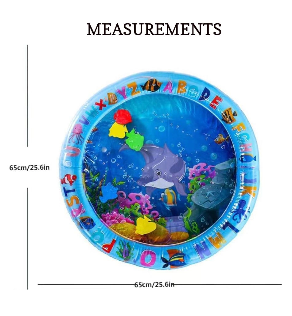 Tummy Time Inflatable Water Playmat - ocean-themed 0 month