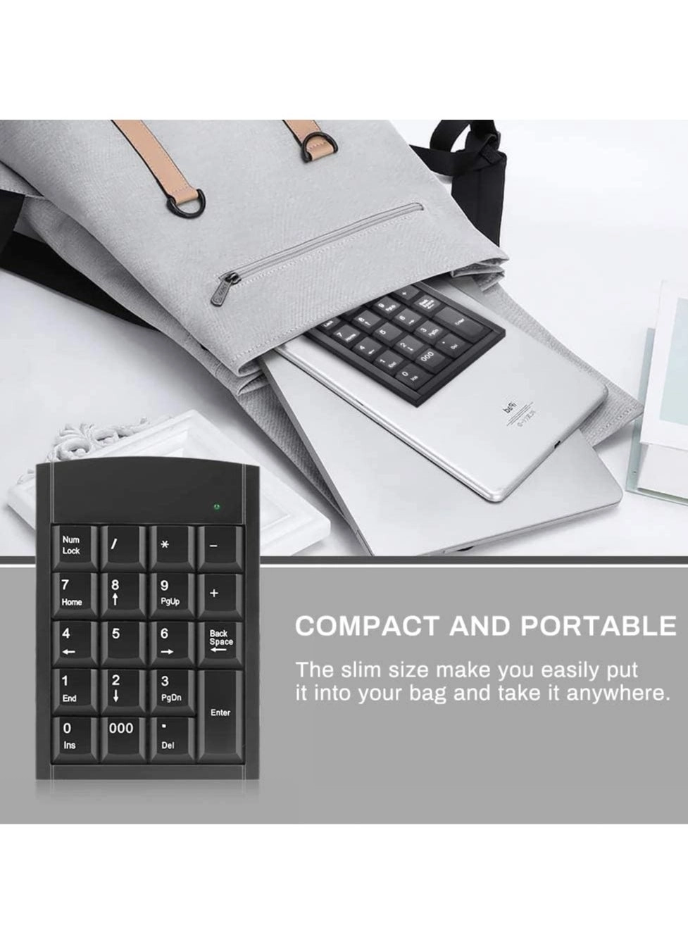 Numeric Keypad - 19 Keys USB Black