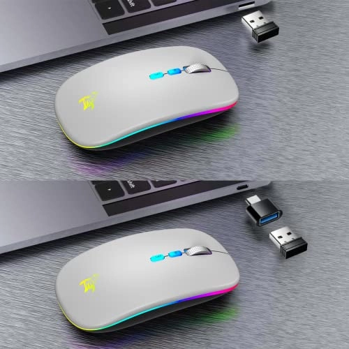 LED Slim Rechargeable Mouse - Wireless