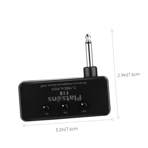 Mini Portable Headphone Guitar Amplifier - Black 2 AAA