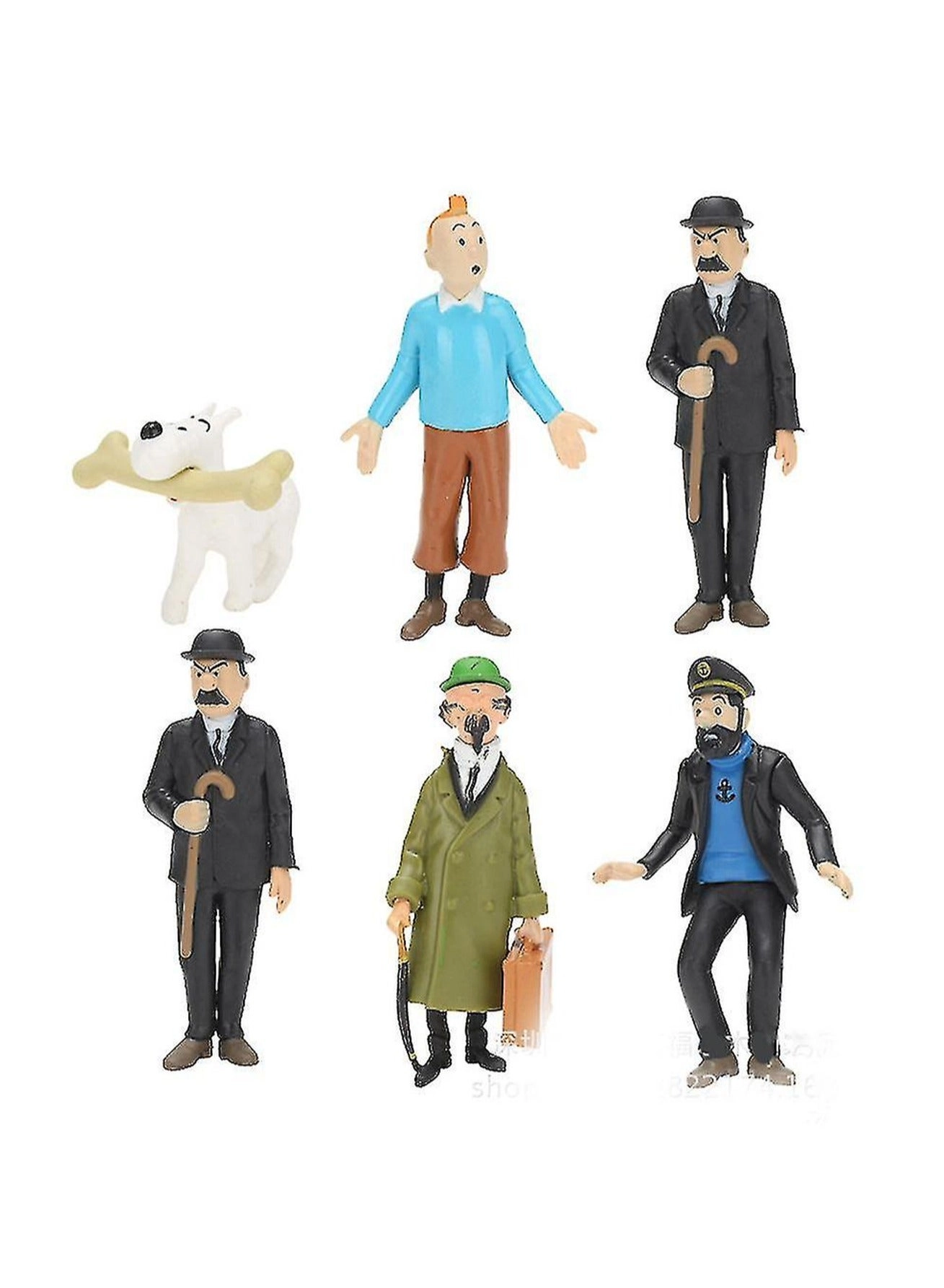 Generic Tintin Mini Dolls - 6pcs Birthday Party Baby Shower