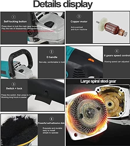 Car Polish Polisher Orbital and Buffers - 980W