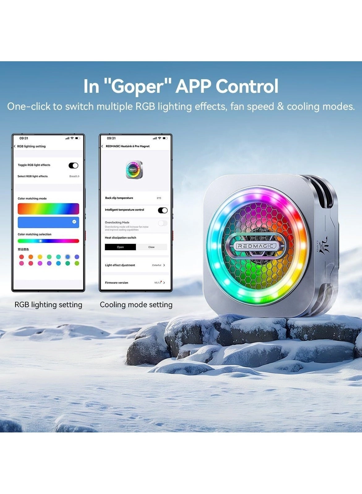 6 Pro - Magnetic Phone Cooler 30W