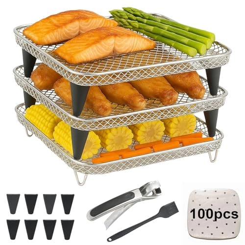 Air Fryer Rack Set - stainless steel silicone