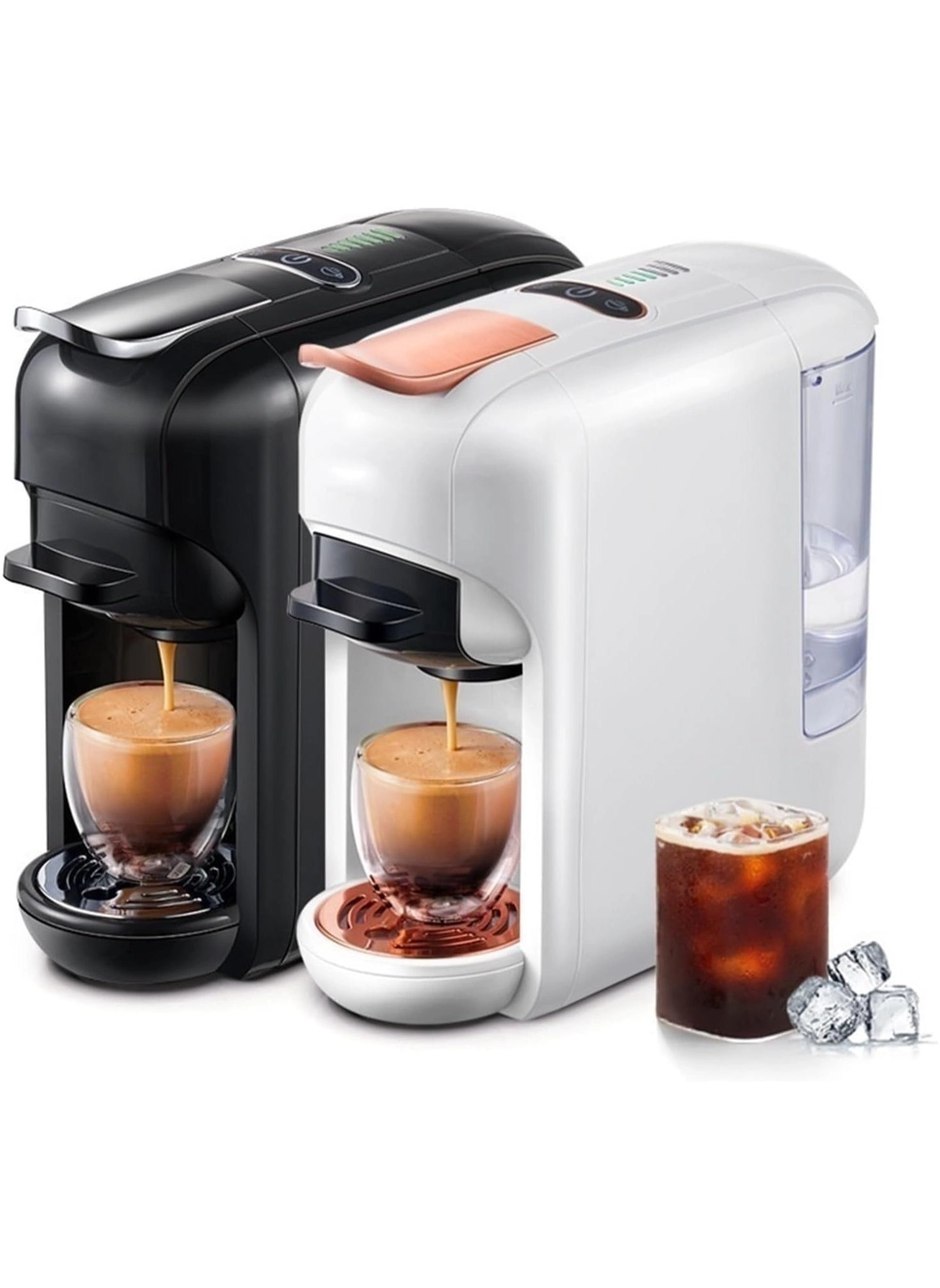 "Capsule Coffee Pod Machine with Dual Heating & Cooling System – Espresso, Cappuccino, & Latte Maker | Fast Brewing, Adjustable Temperature, Sleek Design for Home or Office"