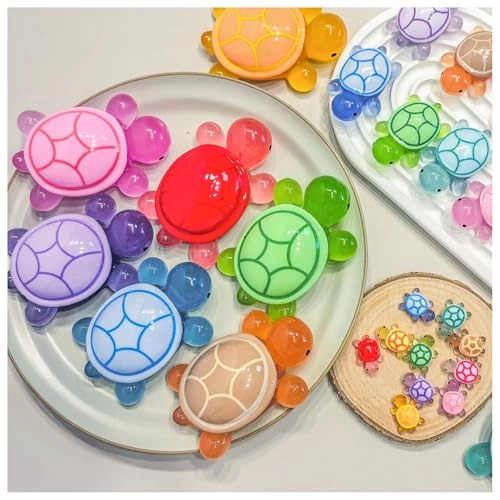 Glow in The Dark 3D Resin Turtles - 5 pcs