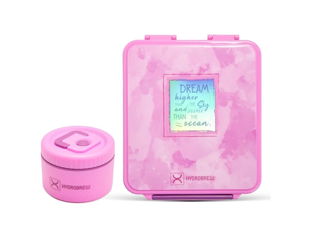 Bento Lunch Box With Steel Food Jar - Think Big Blush 1.74L