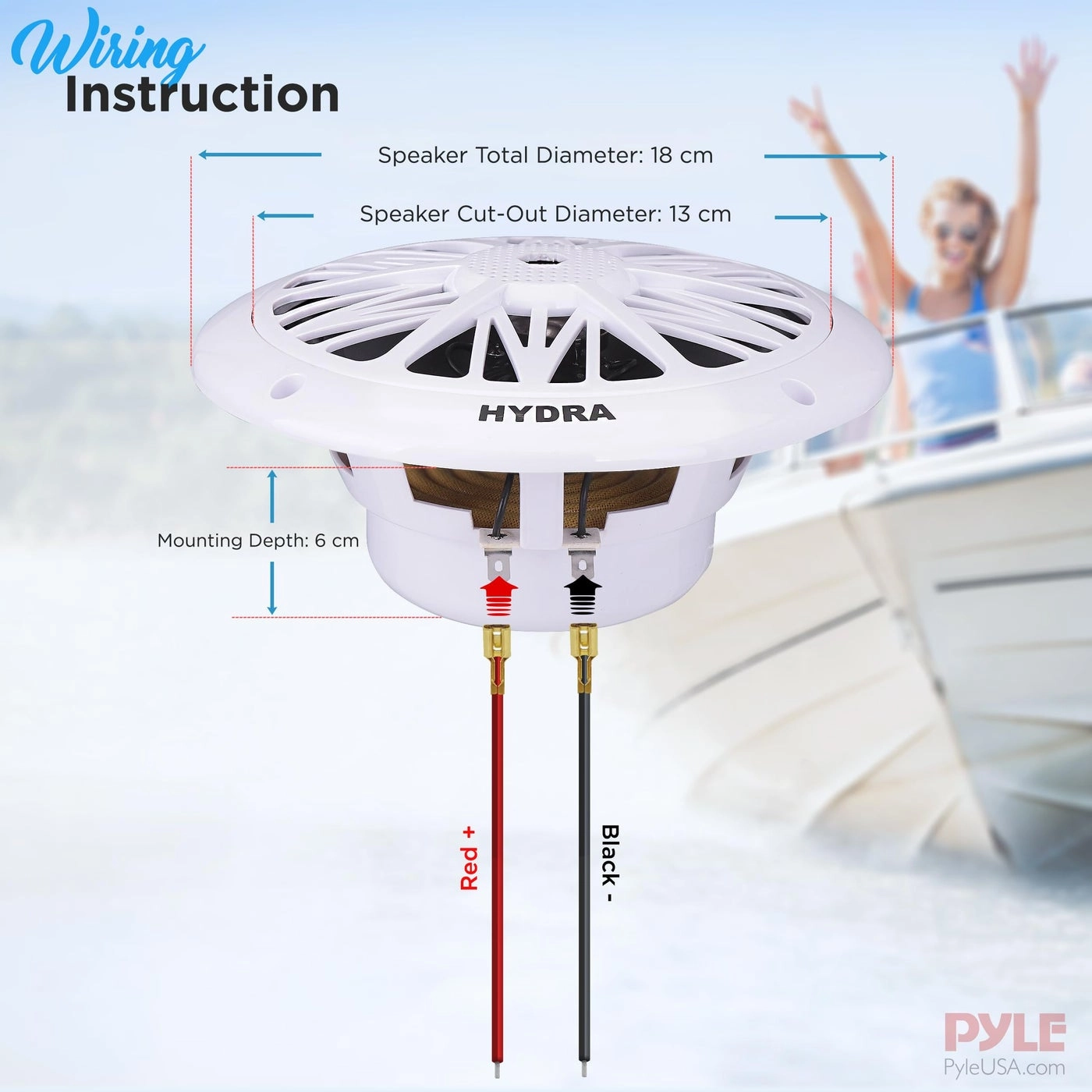 Marine Speakers - 65 Inch 200 Watt