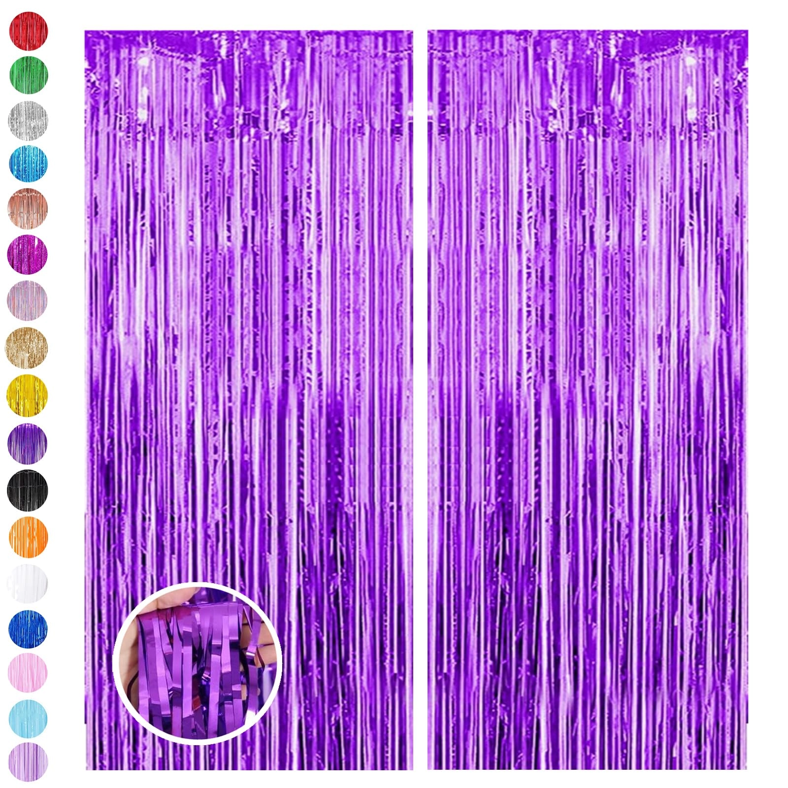 Tinsel Curtain - 2pcs Birthday Wedding Holiday Party