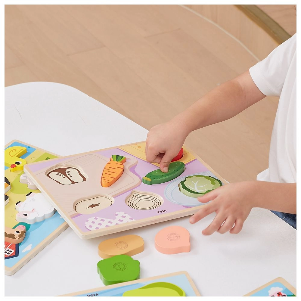 Vegetables Block Puzzle - Suitable for 18 months and above 7 pieces