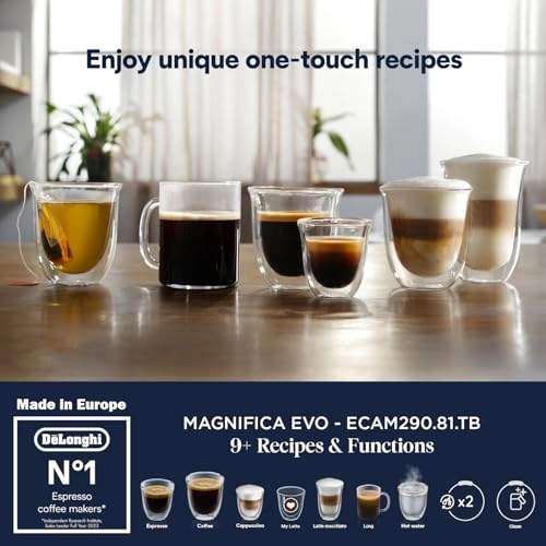 MAGNIFICA EVO - Integrated Grinder Milk Frother ECAM290.81.TB