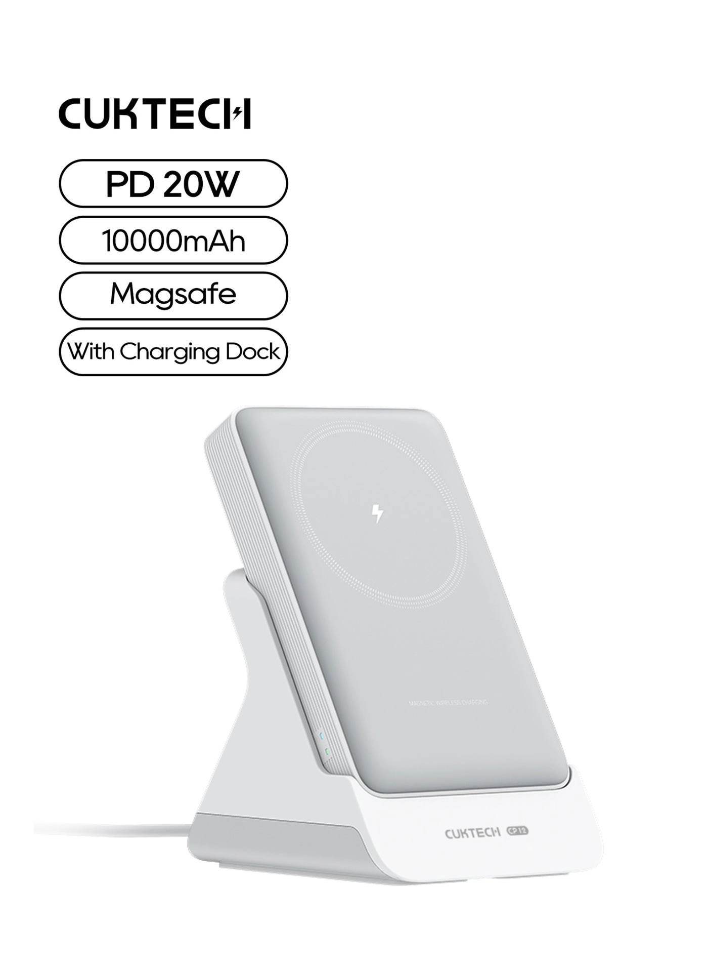CUKTECH Magnetic Wireless Power Bank - 10,000mAh 22.5W