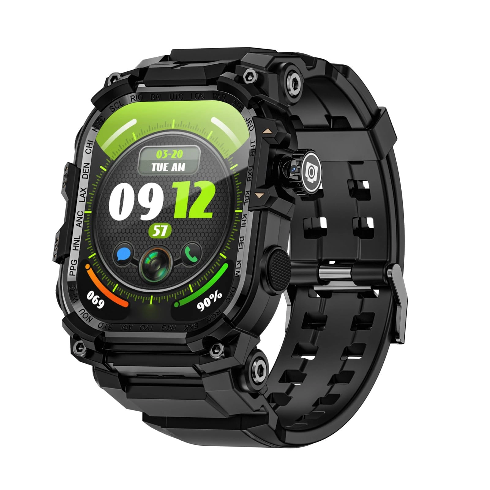 Zhjvihx Smartwatch 60.4mm ABS+PC LTE GPS
