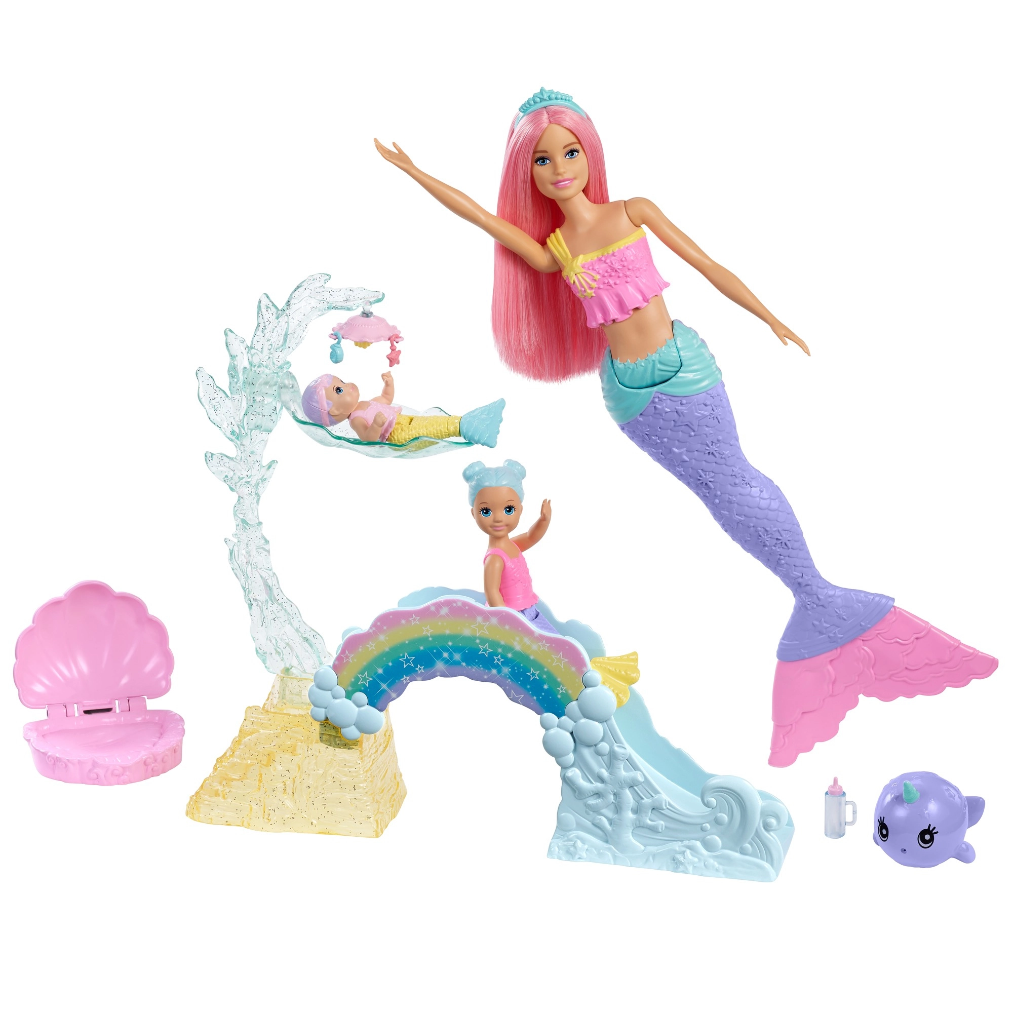 Barbie Dreamtopia - 2-In-1 11.5-In Blonde Princess To Mermaid Ages 3+