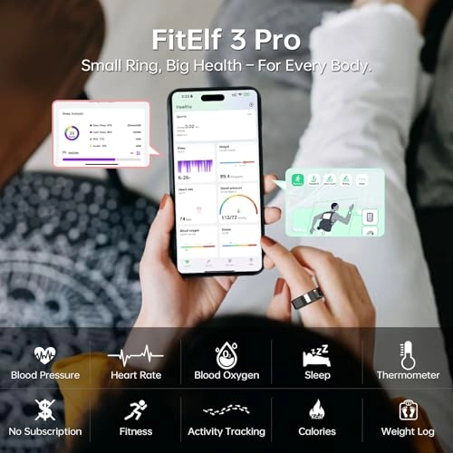 FitElf 3 Pro - 10-Day Battery Life Blood Pressure Monitor