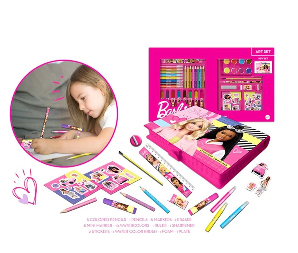 Art Set - 8 colored pencils 8 markers 10 watercolors