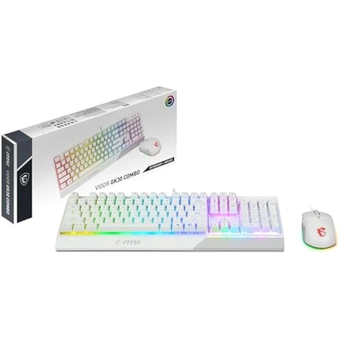 GK30 - 6-ZONE RGB WHITE + GM11 - 5000 DPI