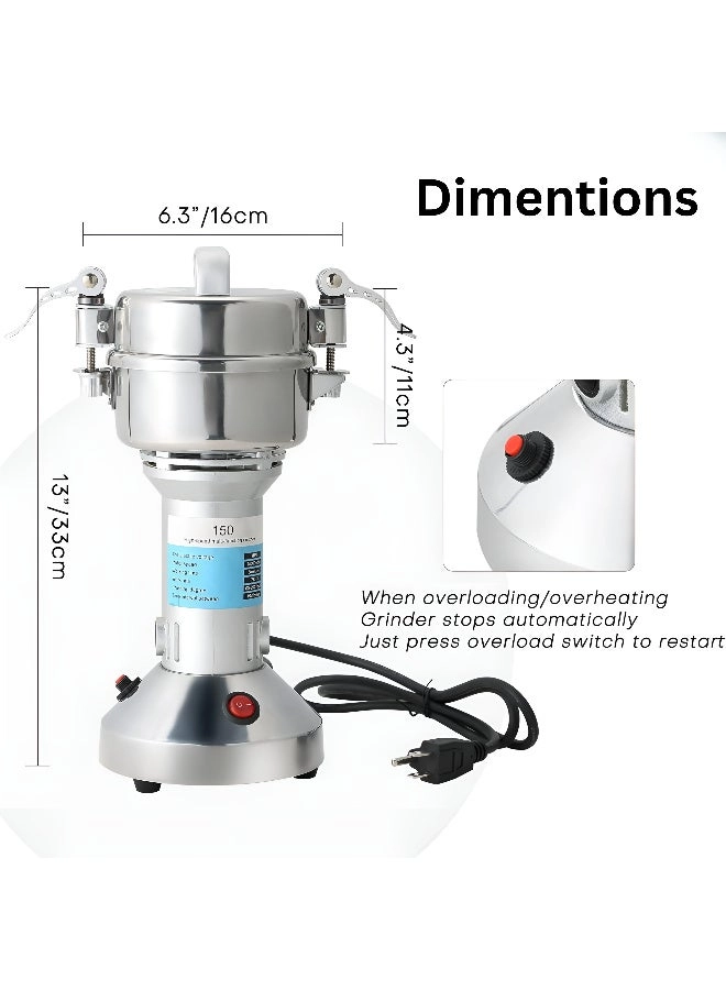 Spice Grinder - 1200W 5.3 oz Stainless Steel