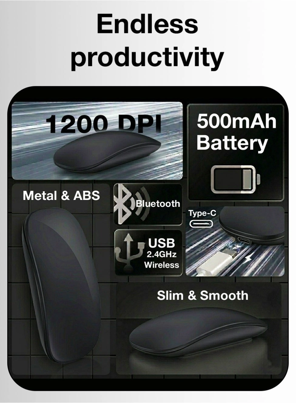 GTBM1 Classic Touch Mouse - Wireless