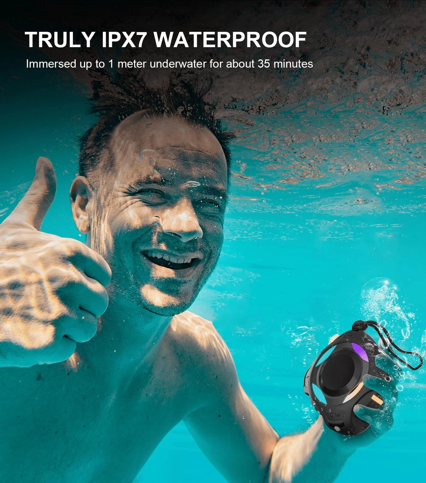 Portable Bluetooth Speaker - Waterproof Wireless 12H Playtime