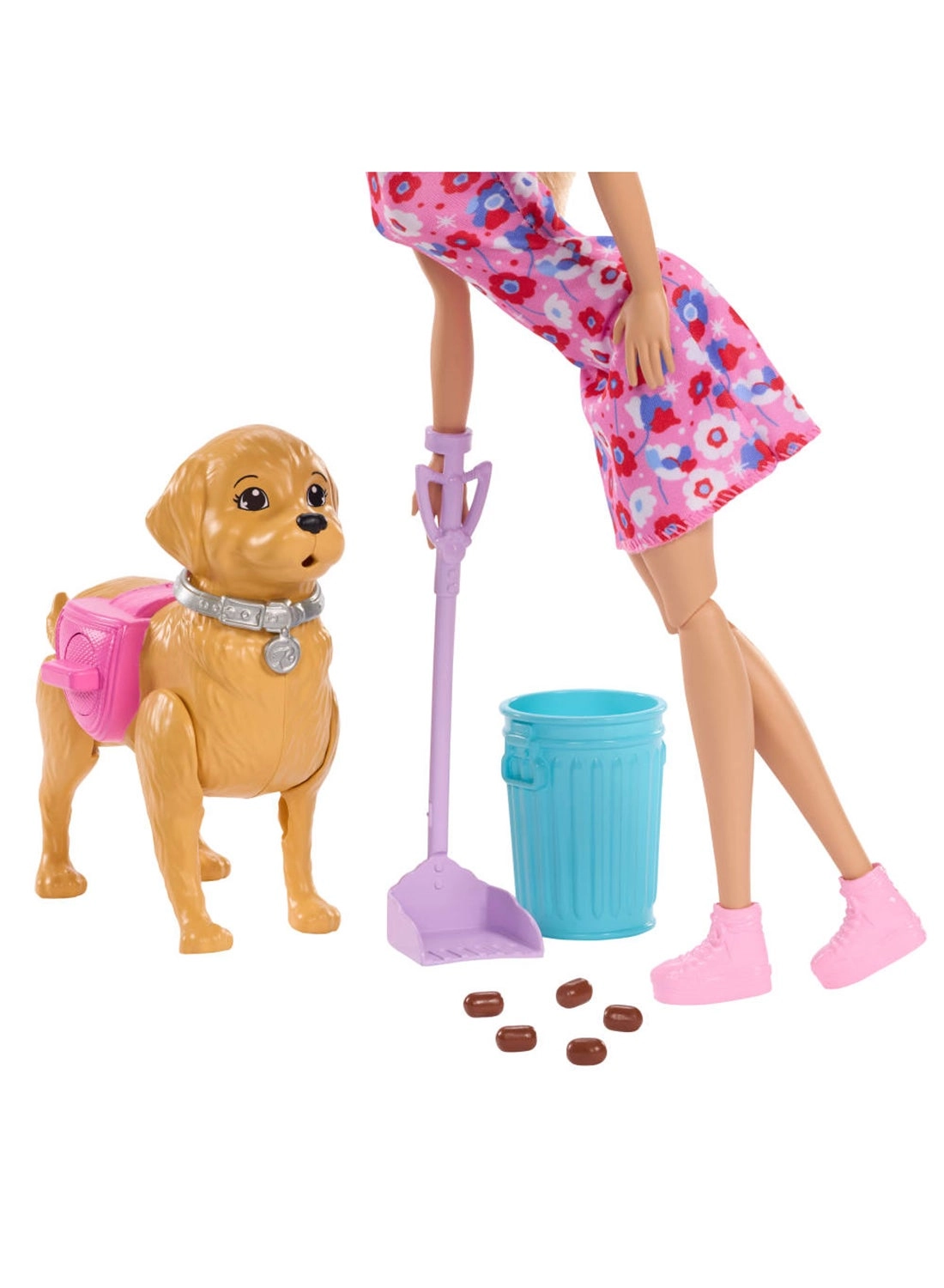 Walk & Potty Pup - walks and goes potty + Malibu Doll