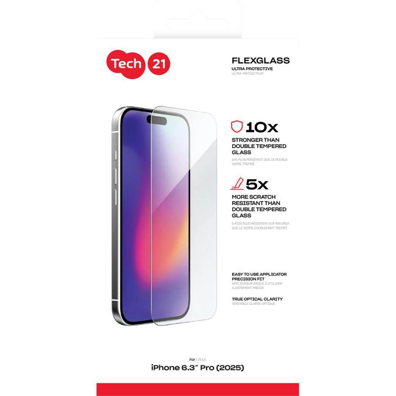 Impact Protective FlexGlass Screen Protector for iPhone 16 Pro