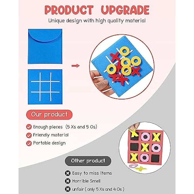 Tic Tac Toe Mini Board Game - 12 Pack