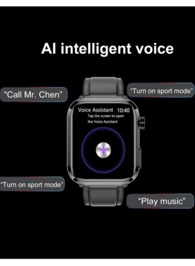 Glucose Monitoring Smart Watch - ECG Bluetooth Call SpO2