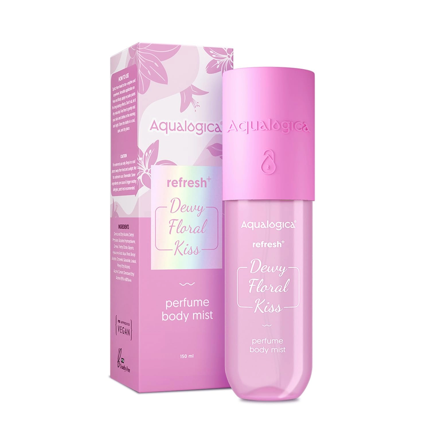 AROMA DE FRANCE, AROMA DE FRANCE Block No. 324, Village Ranu, Taluka Padra, Dist. - Vadodara, Gujarat (INDIA) Pincode - 391445 Mfg. Lic. No.: GC/942 Refresh+ Dewy Floral Kiss Perfume Body Mist - 150 ml