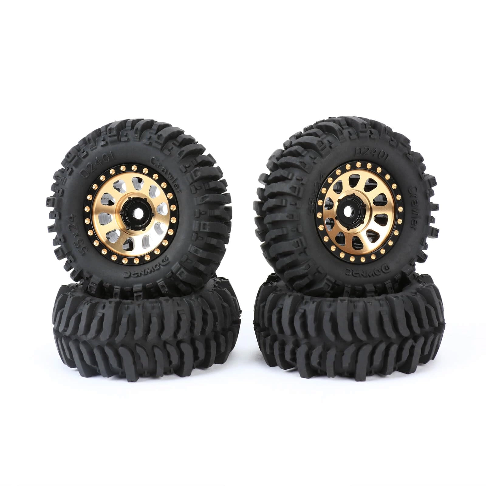 rcawd Hex Brass Wheels - 1/24 1/18