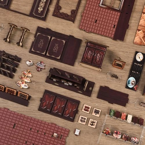 DIY Miniature Dollhouse Kit - 3D Wooden Dessert Bar