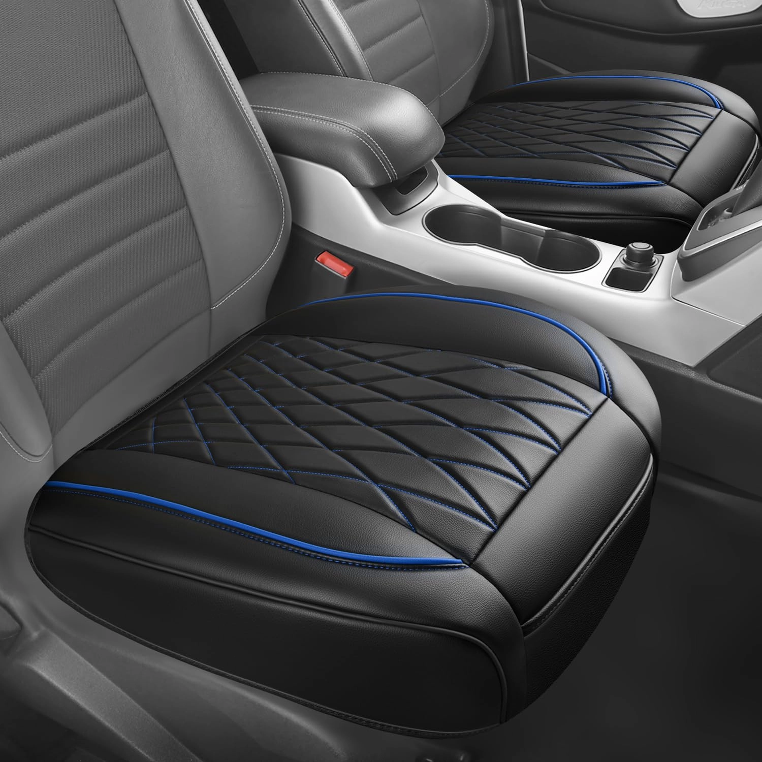 LJ Leather Front Car Seat Covers - 2 Pack Universal Fit Black