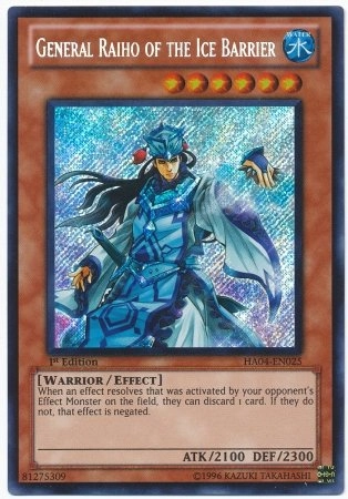 Yu-Gi-Oh! General Raiho of the Ice Barrier HA04-EN025 - 1st Edition