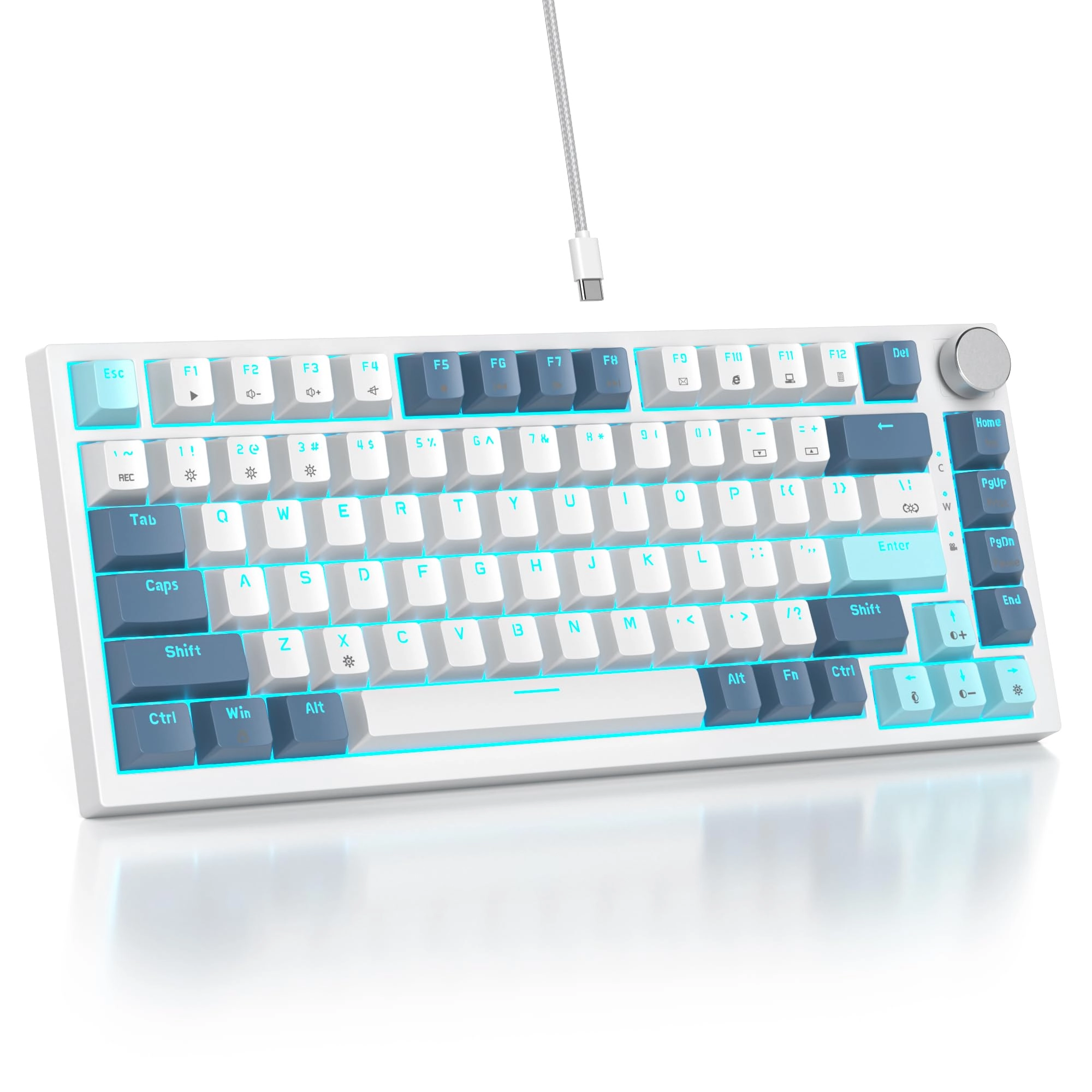 CJXSP 75% TKL Wired Mechanical Keyboard - Wired/Wireless