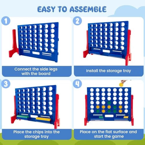 Giant Four in a Row - Wall Mounted Jumbo 42 Chesses