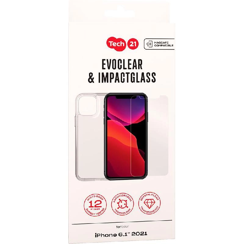 EvoClear + Impact Glass Case for iPhone 14