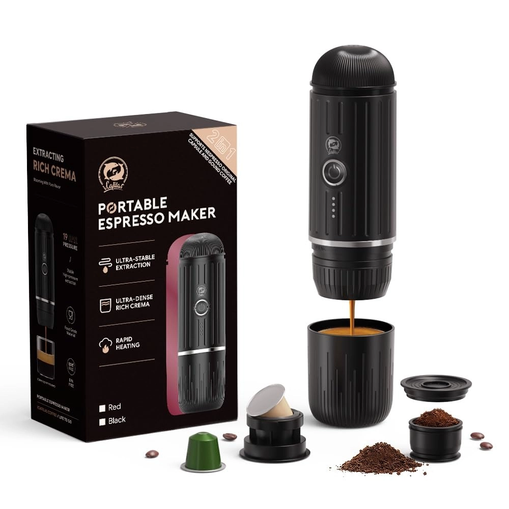 i cafilas Portable Coffee Maker - direct load powder capsules