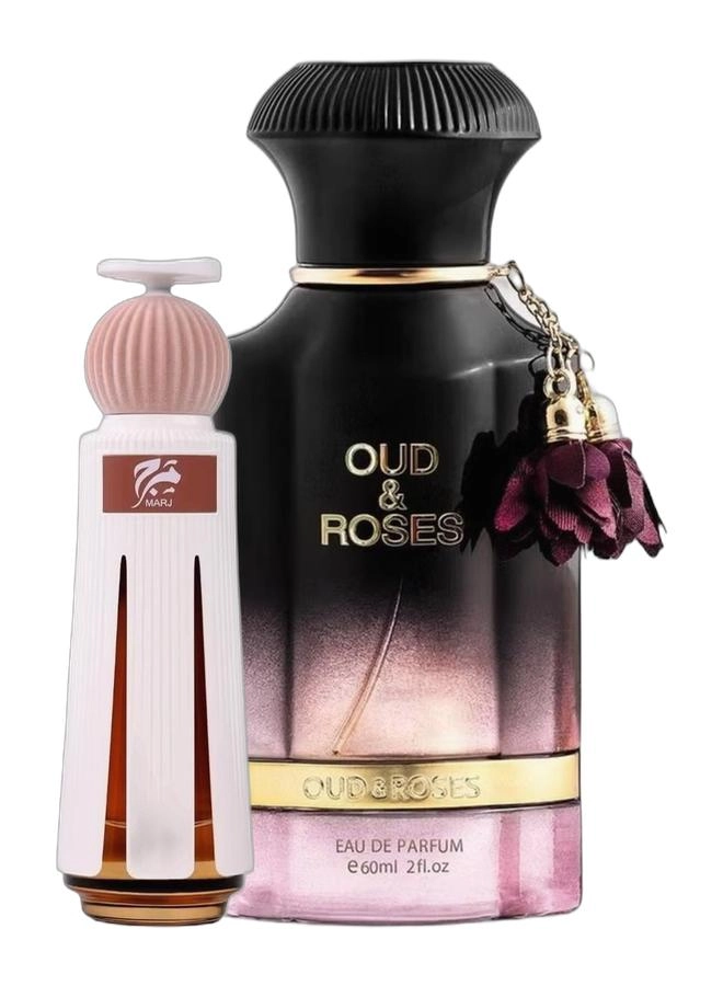Marj Eau de Parfum 60ml + Oud And Roses Eau de Parfum 60ml