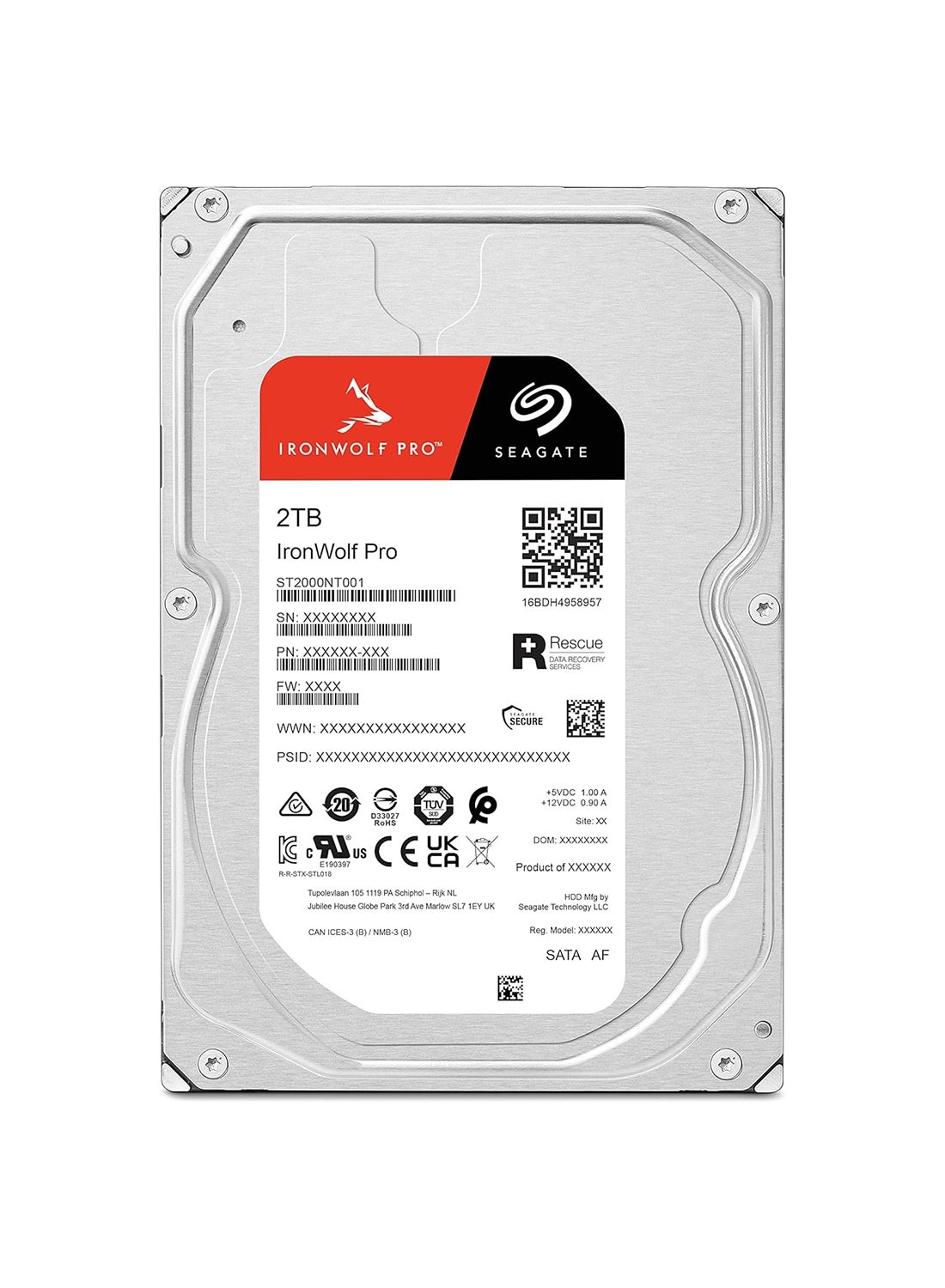 IronWolf Pro 3.5" 7200rpm 256MB SATA 6Gb/s (ST2000NT001) - 2TB