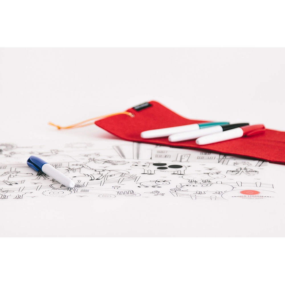 Color & Draw Placemat Set - four dry-erase markers