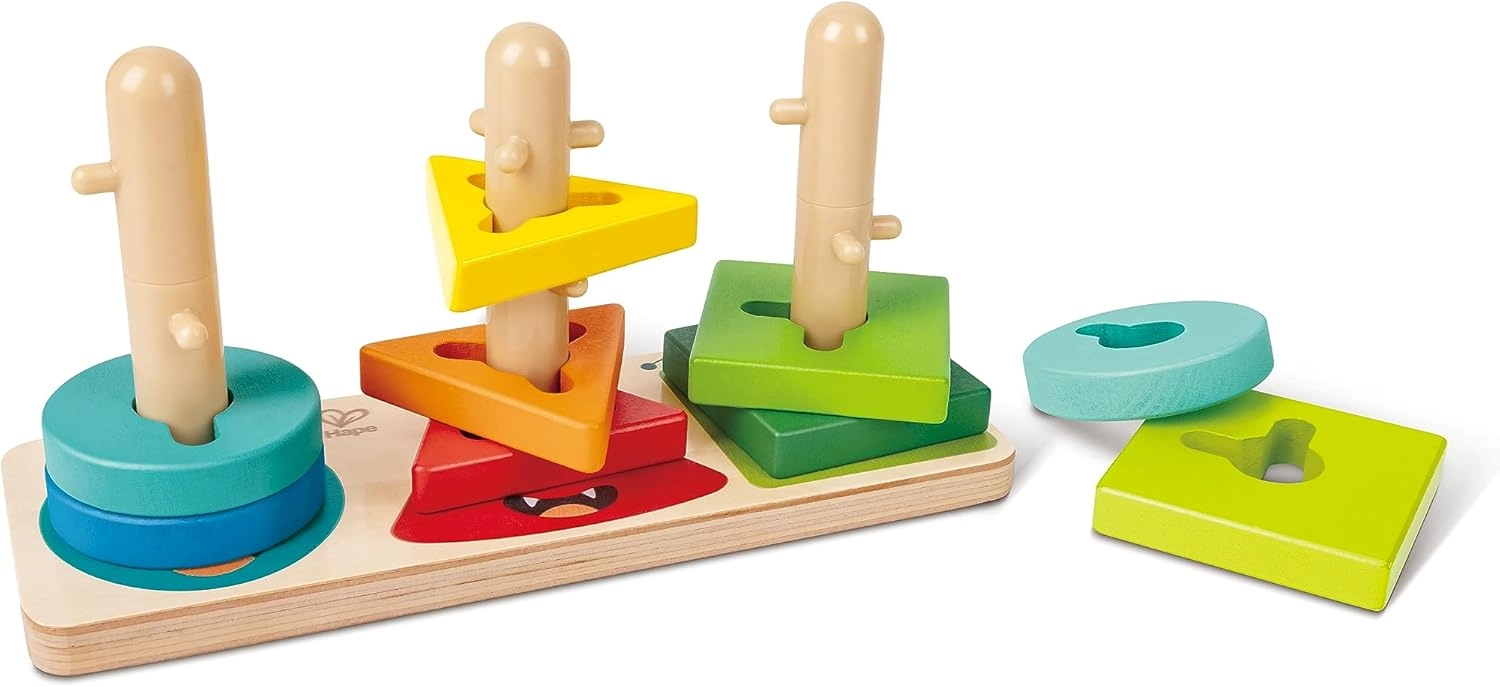 Hape Monster Twist & Stack Blocks - 18 months+ 10 pieces