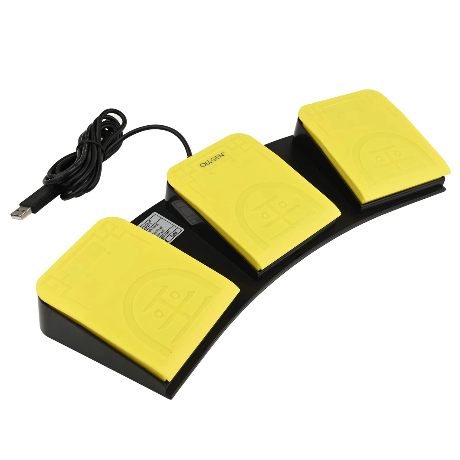 OLLGEN FS2020U1SW M - USB Foot Switch Keyboard Mouse Control Pedal USB, usb-c