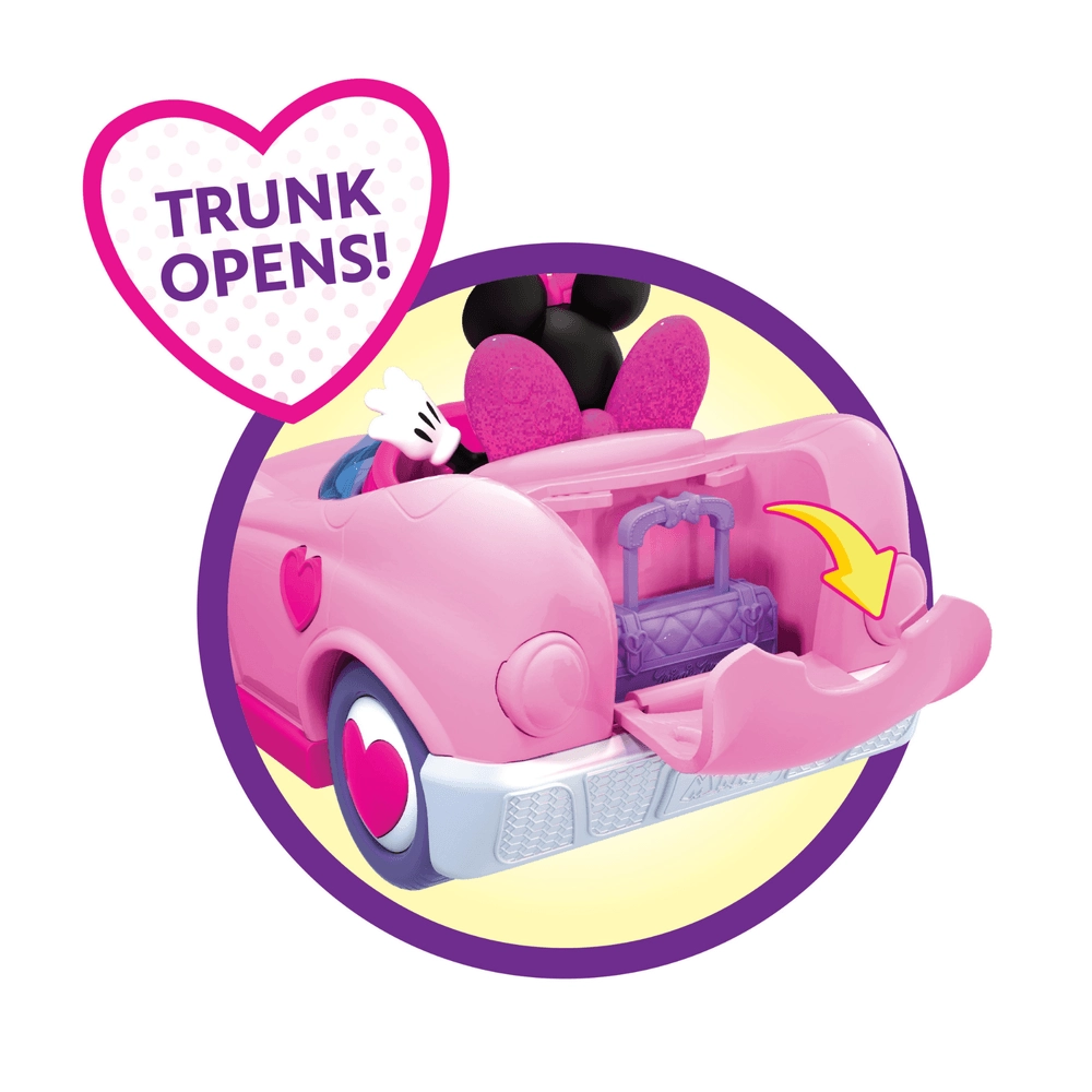 Minnie Mouse Vehicle & Figure Set - 3-inch figure Trunk opens