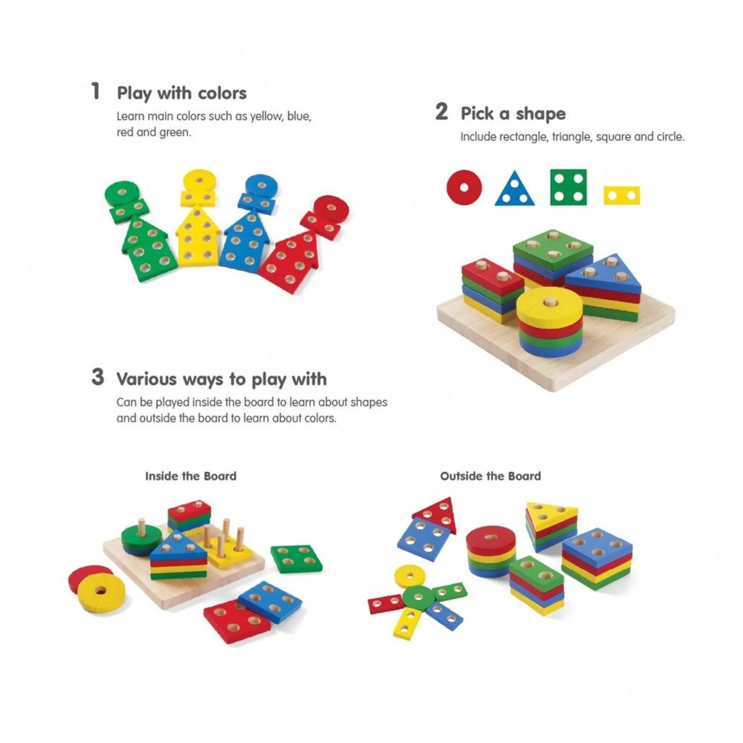 Geometric Sorting Board - 3 + 4 pieces
