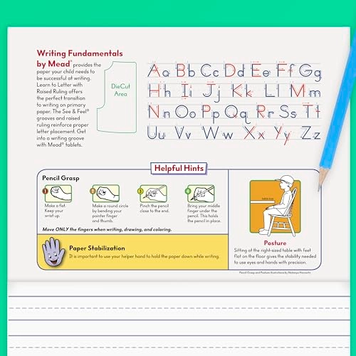 Learn to Letter Writing Tablet - 4 Pack 40 Sheets Dotted