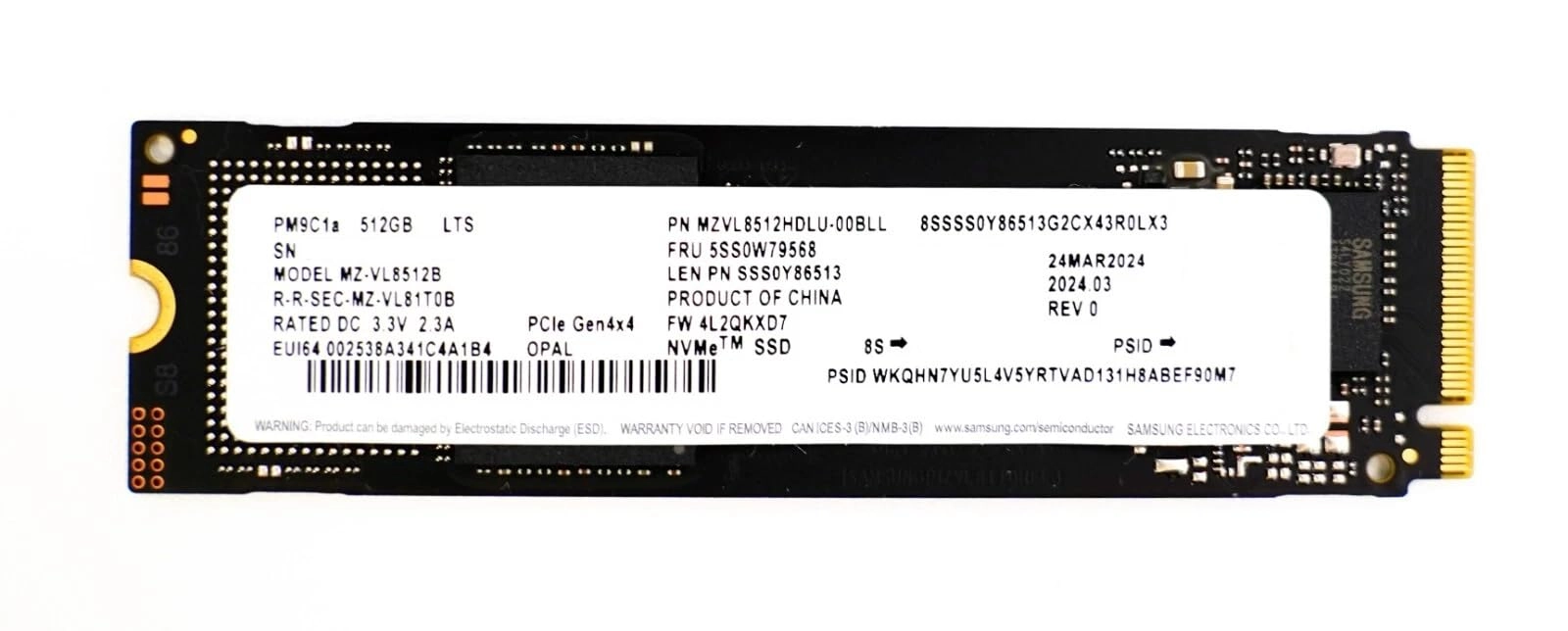 Samsung MZ-VL25120 - 512GB M.2 2280